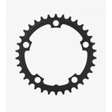 FSA alloy road chainring with 110 BCD, 2x11 speed Shimano compatible bicycle component, featuring a sleek silver finish