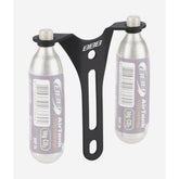 BBB BBC-90 CO2 holder for bike, dual cartridge mount under bottle cage, cycling accessory for quick CO2 cartridge access
