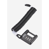 BBB BBL-52 MiniSafe lock with adjustable 3-digit combo, shown securing a bike or bag, compact and portable security accessory