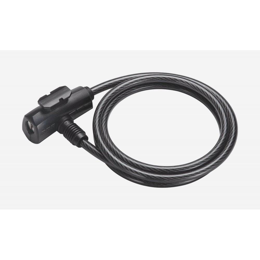 BBB BBL-61 QuickSafe coiled bike cable lock with 2 keys, 8x1500mm security accessory for bicycle protection