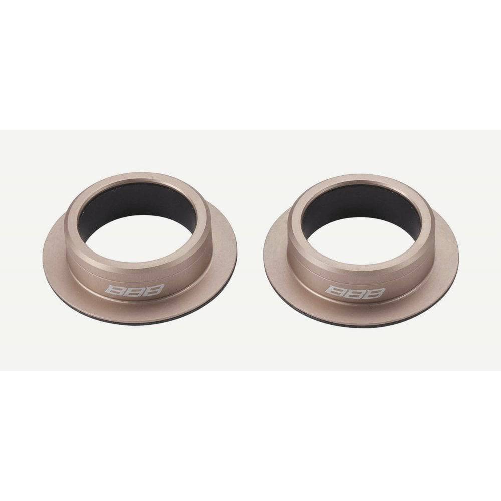BBB BBO-17 BottomAdapt reducer for 24mm axle to 386Evo bottom bracket shell, shown installed on bike component.