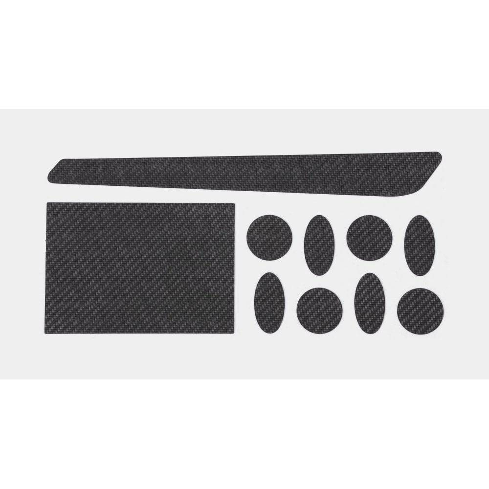 BBB BBP-56 Carbonskin bike frame protectors adhesive pads, durable accessories for bike frame protection, shown on bike frame.