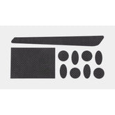 BBB BBP-56 Carbonskin bike frame protectors adhesive pads, durable accessories for bike frame protection, shown on bike frame.