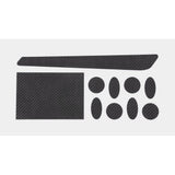 BBB BBP-56 Carbonskin bike frame protectors adhesive pads, durable accessories for bike frame protection, shown on bike frame.