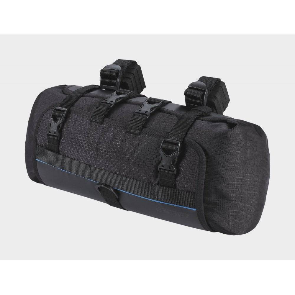Black BBB BSB-141 front handlebar bag, weatherproof cycling carry bag with 10L capacity, designed for bike accessories and storage