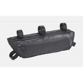 Black BBB BSB-142 Middle Mate bike frame bag with 4L capacity, water-resistant zippers, designed for bike accessories and storage.