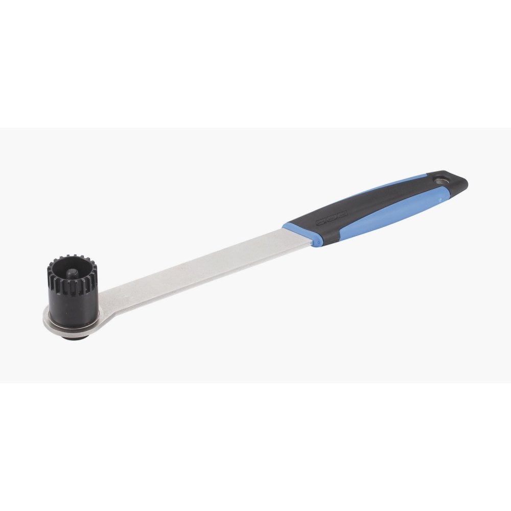 BBB BTL-20L PullStar bottom bracket tool for Shimano, Octalink, and ISIS bike bottom brackets in a workshop setting