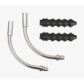 Pair of BBB BCB-91 VeePipe V-brake noodles with rubber covers for bike brake components, shown in the image.