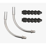 Pair of BBB BCB-91 VeePipe V-brake noodles with rubber covers for bike brake components, shown in the image.