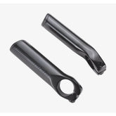 Black BBB BBE-17 LightStraight 95mm handlebar end caps for bike handlebar accessories, shown attached to bike handlebars.
