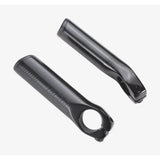 Black BBB BBE-17 LightStraight 95mm handlebar end caps for bike handlebar accessories, shown attached to bike handlebars.