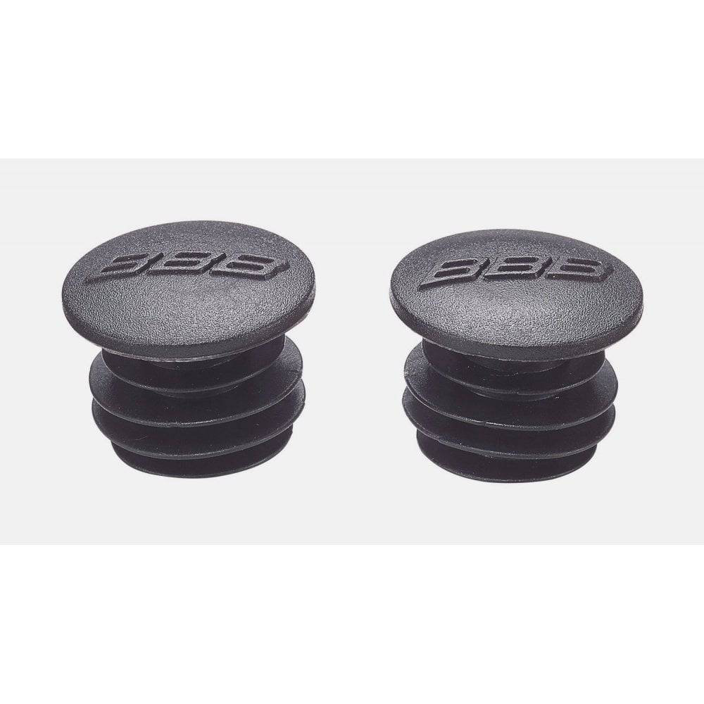 BBB BBE-50 Plug&Play Bar End Caps on motorcycle handlebar, providing universal protection and grip enhancement.