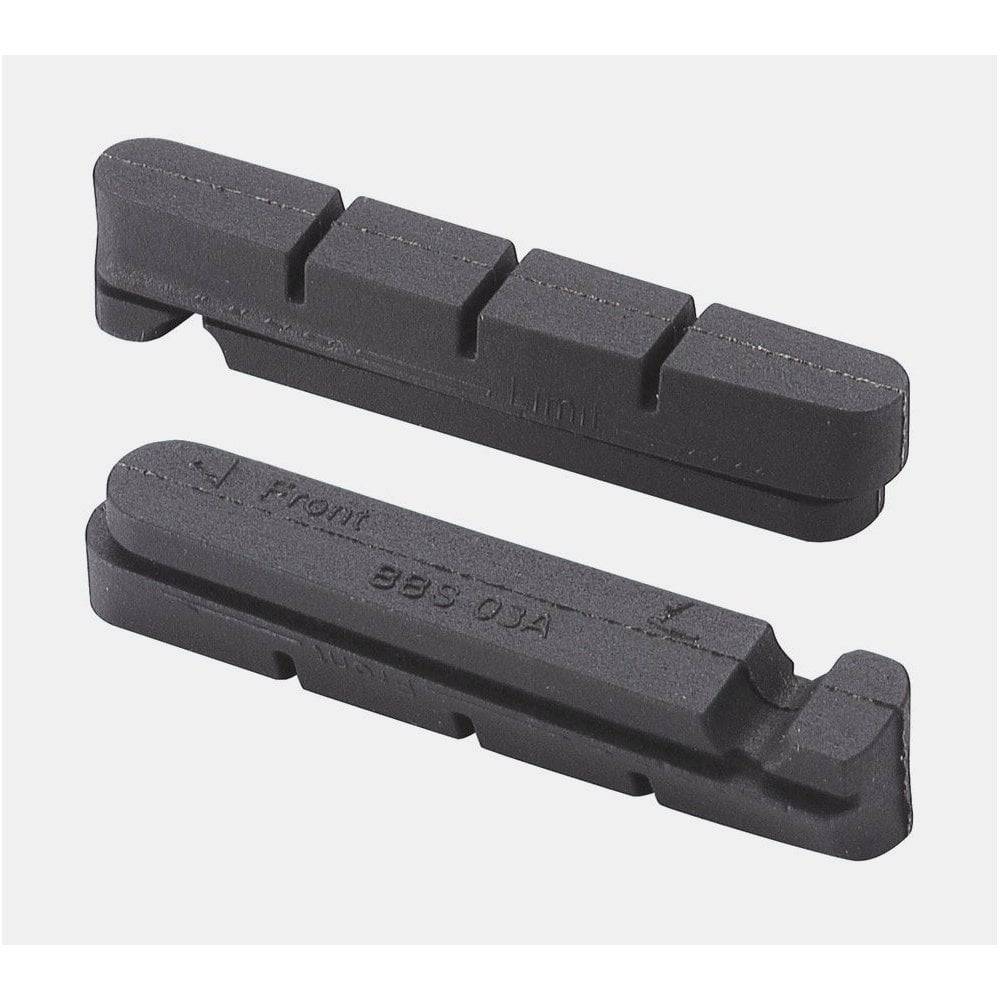 Pair of BBB Roadstop Shimano BBS-03A cartridge brake pads for bicycle disc brakes, showing the replacement components.