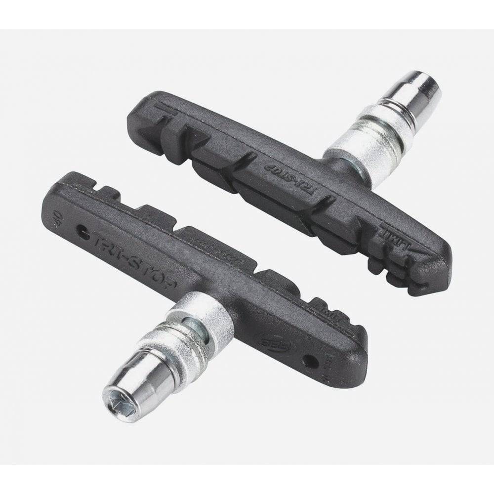 BBB BBS-16 TriStop Shimano V-brake pads in black, two pairs, durable bicycle brake components for reliable stopping power.