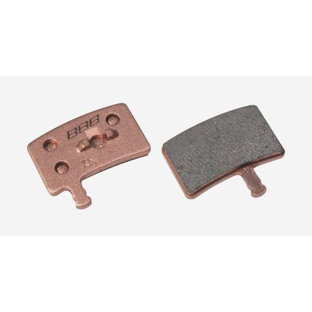 BBB BBS-491S DiscStop Sintered Brake Pads for Hayes Stroker Carbon Trail bike components, showing close-up of brake pad surface.
