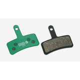 BBB BBS-78E DiscStop E-Bike brake pads for Tektro Dorado HD-E710, shown in close-up with new brake pads for e-bike braking system.