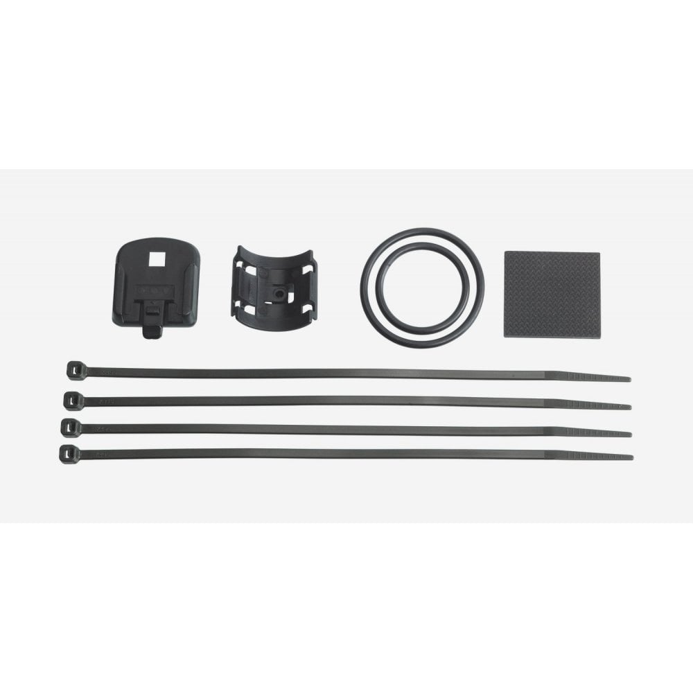 BBB BCP-74 bracket set for BCP-11W/12W/13W wireless cycle computers mounting, shown attached to a bicycle handlebar.
