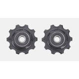 Black BBB BDP-01 RollerBoys 10T jockey wheels for Shimano, Campagnolo, and SRAM drivetrain components.