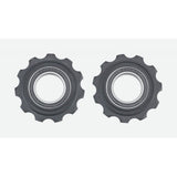 Black BBB BDP-05 RollerBoys SRAM 11T jockey wheels for SRAM derailleurs, shown attached to derailleur in close-up image.