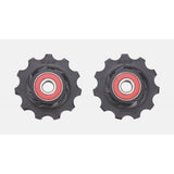 BBB BDP-12 RollerBoys ceramic jockey wheels 11T in black for Shimano, SRAM, and Campagnolo bike component derailers.