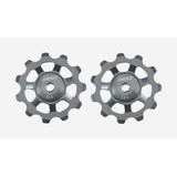 BBB BDP-21 AluBoys 11T grey jockey wheels for Shimano, SRAM, and Campagnolo bike components, featuring lightweight aluminum construction.