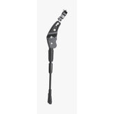 BBB BKS-04 MultiKick kickstand for sport bikes, adjustable length with quick fold mechanism, shown attached to a bike.