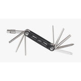 BBB BTL-141S Maxifold S mini-folding bike tool with 10 functions, shown in an aluminium case, suitable for bike repairs.