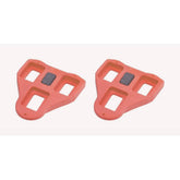 BBB BPD-02A RoadClip Look Delta 9° cleats for cycling pedals, shown attached to pedal platform with mounting hardware.