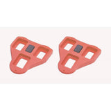 BBB BPD-02A RoadClip Look Delta 9° cleats for cycling pedals, shown attached to pedal platform with mounting hardware.