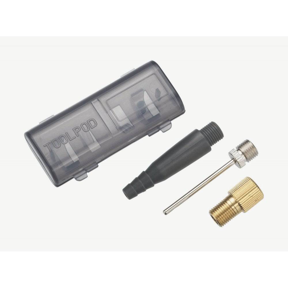 BBB BFP-90 Valve Kit Adapter for sports balls, inflatable boats, and pools, showing various adapters and inflation valves.