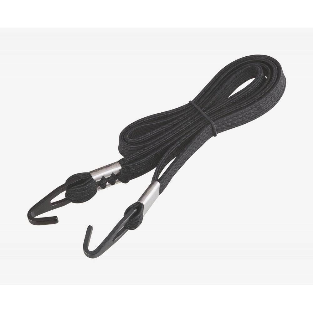 BBB BCA-90 SecureRack bike luggage rack with elastic straps for BCA-02, mounted on a bicycle for secure cargo transport.