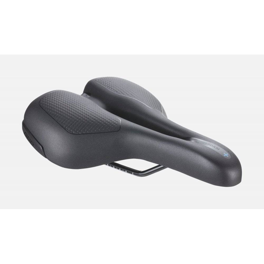 BBB BSD-112 SportPlus Ergo Bike Saddle with steel rails, unisex touring design, 185x270mm for comfortable cycling.