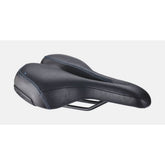BBB BSD-114 SportPlus Ergo saddle with CrMo rails, ergonomic cycling seat, 185x270mm, designed for comfortable bike riding.