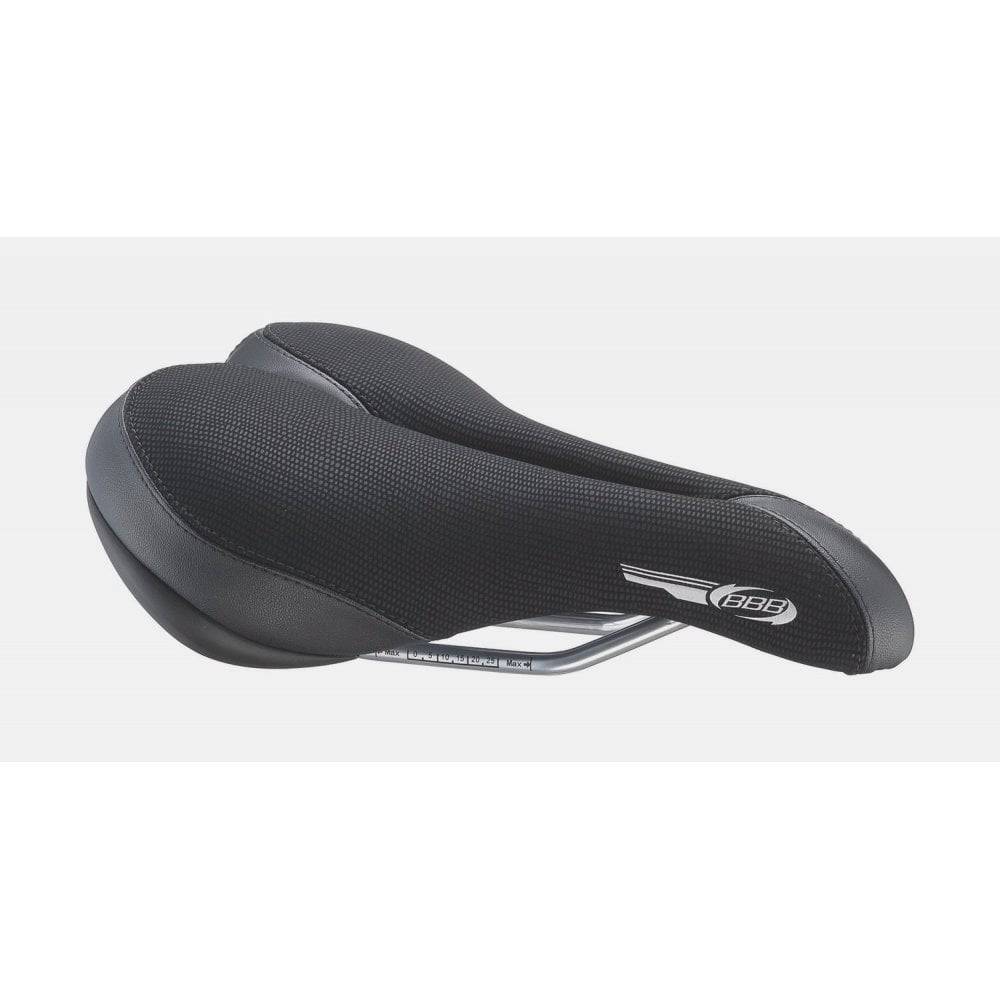 BBB BSD-13 women's saddle with multi-density foam, anatomic hole, and ComfortLite geometry for enhanced cycling comfort.