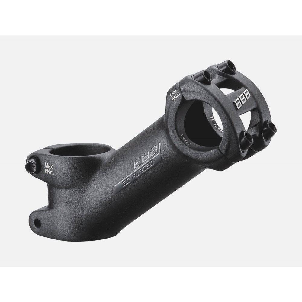 BBB Highrise MTB stem with 35° angle, made of 6061 T6 aluminum, designed for mountain bike handlebars and components.