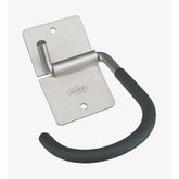 BBB BTL-26 ParkingHook adjustable wall-mounted bike storage hook on a wall with a bike securely hanging from it.