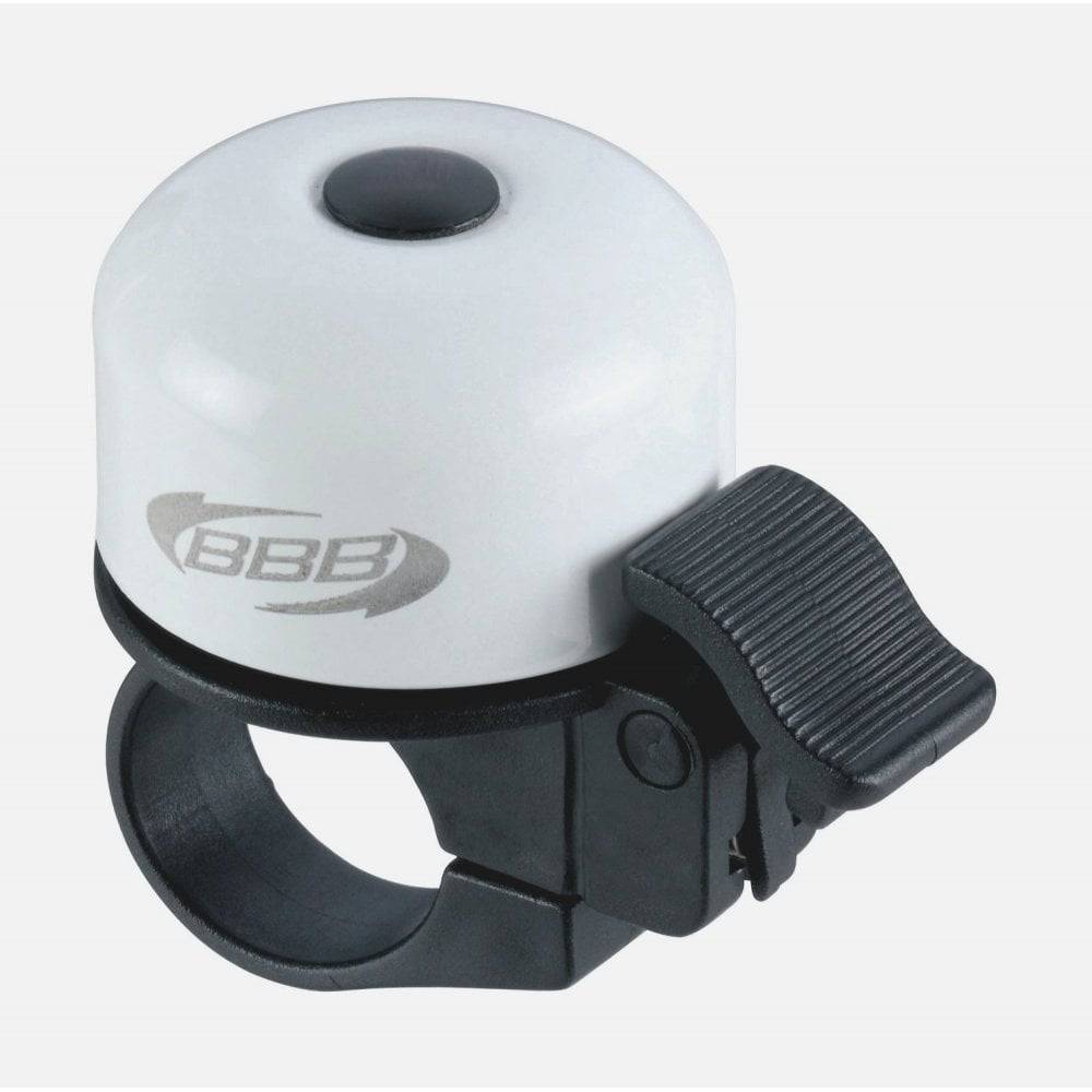 BBB Horns & Bells Loud&Clear bike bell with standard clamp, featuring a vibrant, durable design for easy signaling on bikes.