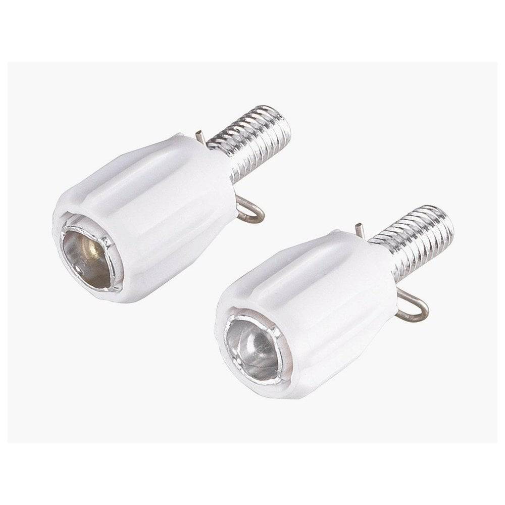 Two BBB derailleur barrel adjusters for precise cable tension and smooth gear shifting on bicycle components.