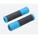 BBB Viper Grips BHG-97 mountain bike handlebar grips with black rubber and integrated plugs, designed for comfortable cycling.