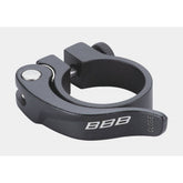 BBB Smoothlever seat clamp BSP-87 for aluminium seatposts, shown with polished metal finish and quick-release lever.