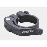 BBB Smoothlever seat clamp BSP-87 for aluminium seatposts, shown with polished metal finish and quick-release lever.