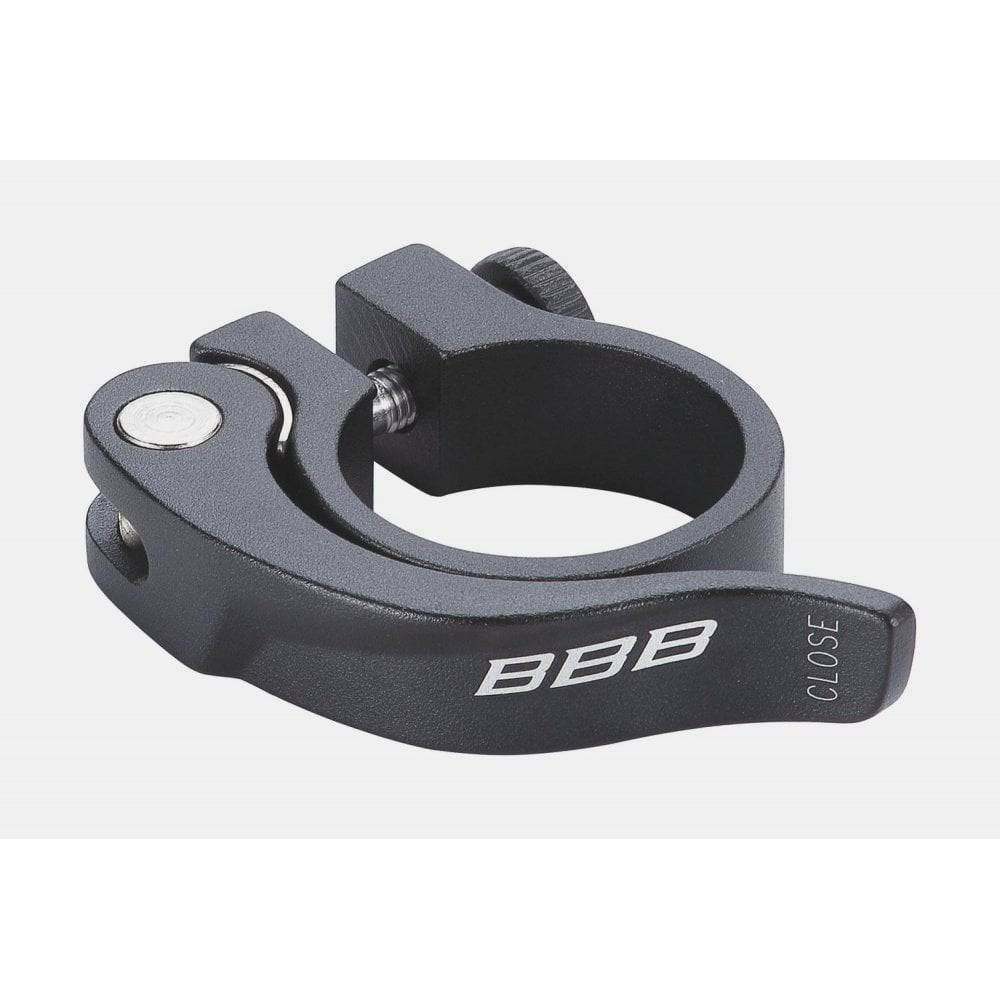 BBB Smoothlever seat clamp BSP-87 for aluminium seatposts, featuring a quick-release lever and durable metal construction.