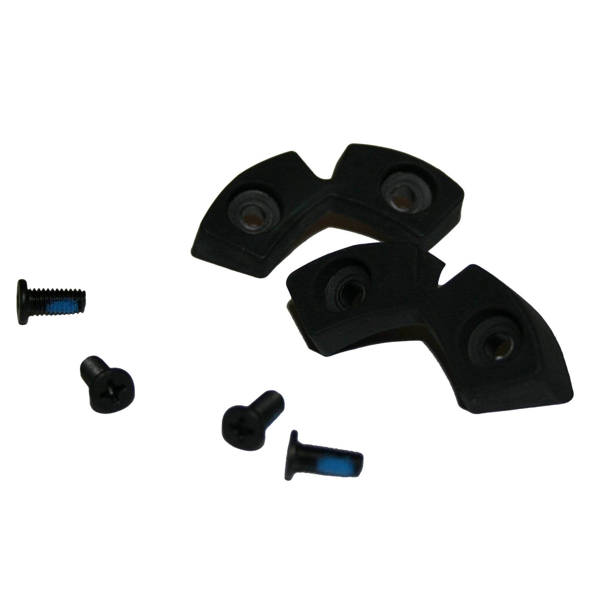 Fizik R3B replacement skid plates for durable shoe protection, shown on a pair of cycling shoes.