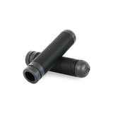 Black ODI Attack slip-on mountain bike grips, 120mm handlebar grips designed for durability and comfort on MTB components.