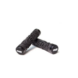 ODI Yeti Hard Core MTB lock-on grips in black with snap cap end plugs, 130mm mountain bike handlebar components