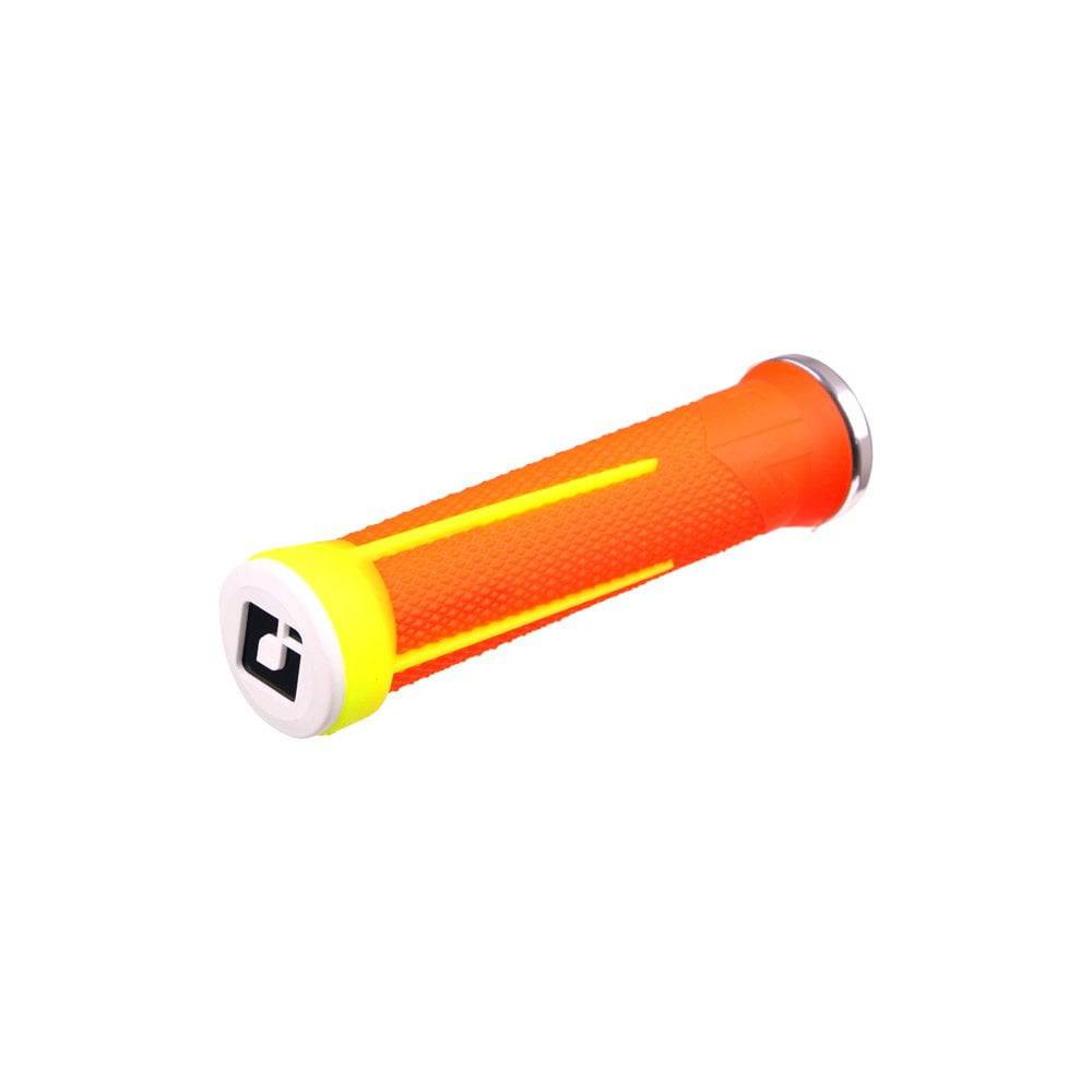 ODI AG Lock-On grips for downhill racing and mountain biking, black rubber handlebar grips with locking mechanism.