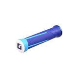 ODI AG Lock-On grips for downhill racing and mountain biking, featuring textured rubber and metal locking rings.