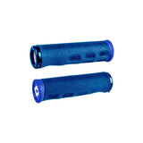 ODI Dread Lock MTB grips with lock-on system and vibration dampening, designed for mountain bike handlebar control.