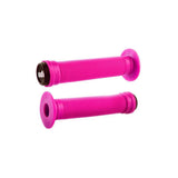 ODI Longneck ST BMX and Scooter grips with ribbed pattern and end plugs, designed for secure handling and style.