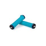 ODI Troy Lee Designs MTB lock-on grips for mountain bikes, featuring enhanced grip and control, with textured rubber surfaces.